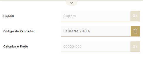Código de vendedora Vix 0166 aplicado com sucesso — passo 2